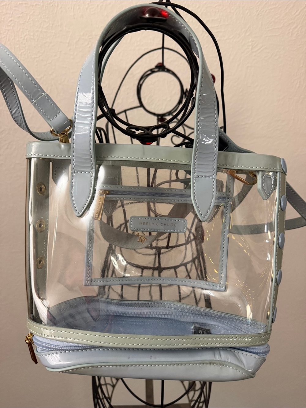 🐝🐝🐝BOGOHO🐝🐝🐝Neely & Chloe Clear Tote Bag in Light Blue